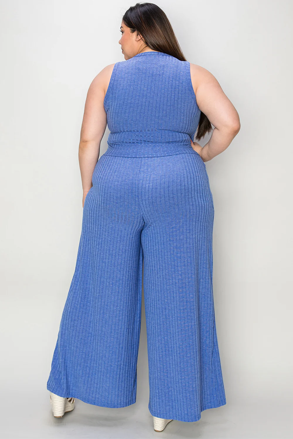 Basic Bae Full Size Ribbed Tank and Wide Leg Pants Set - Image 21