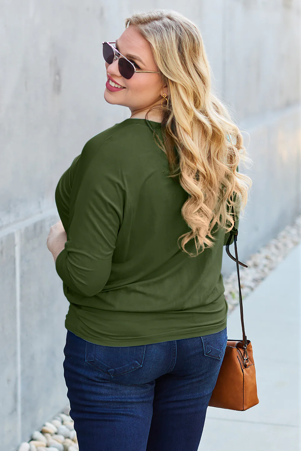 Basic Bae Full Size Round Neck Batwing Sleeve Top - Image 13