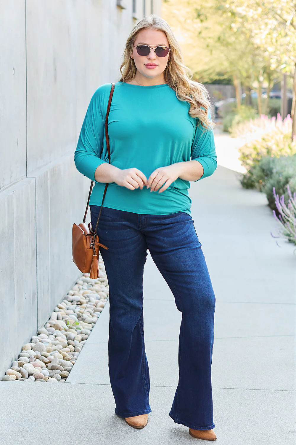 Basic Bae Full Size Round Neck Batwing Sleeve Top - Image 22