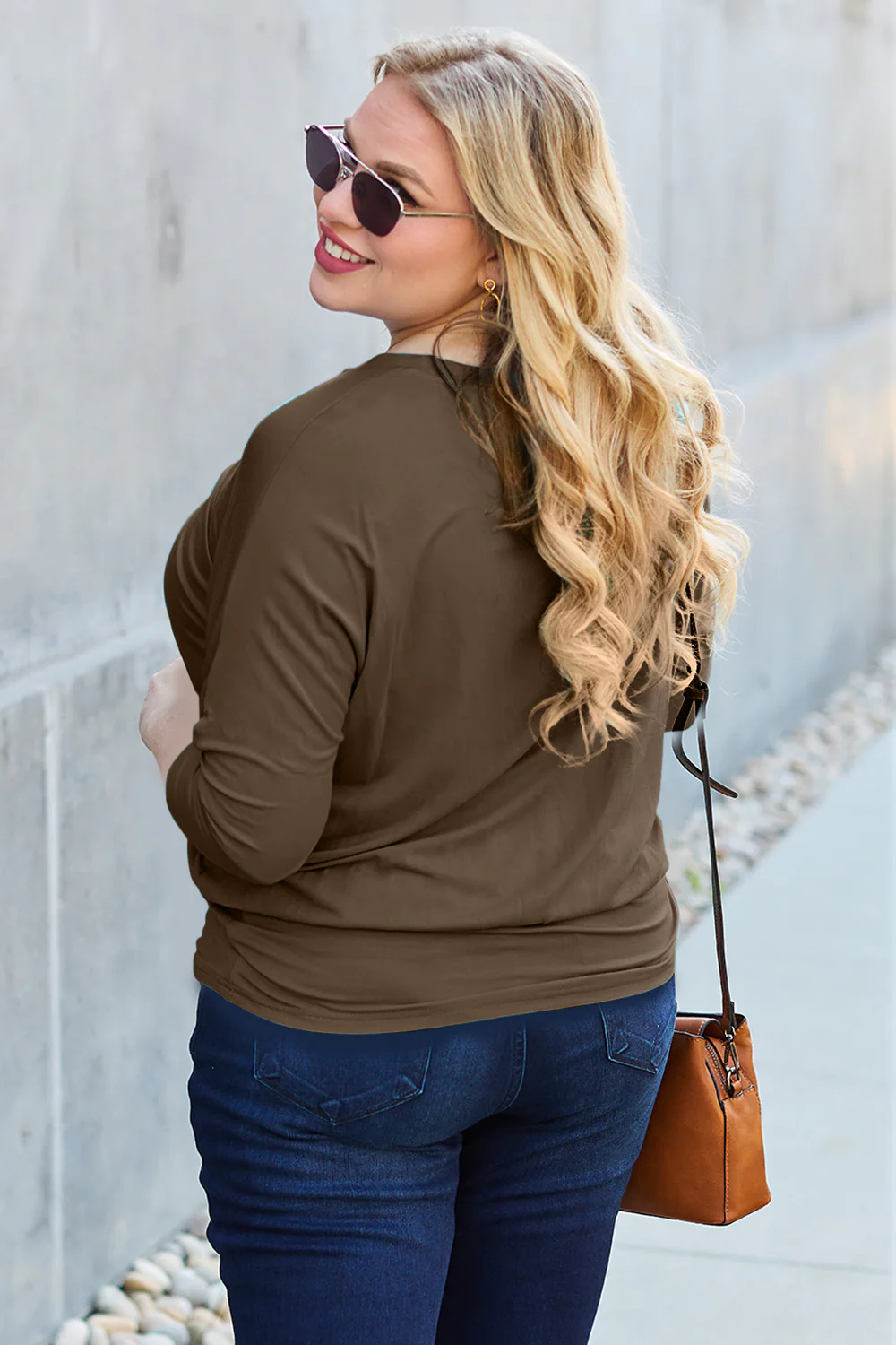 Basic Bae Full Size Round Neck Batwing Sleeve Top - Image 6