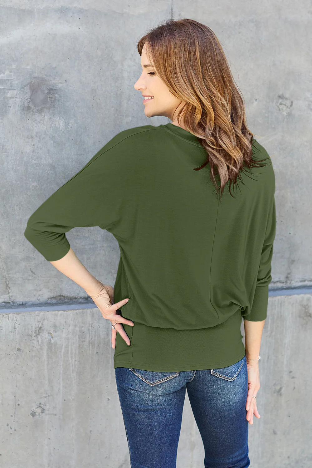 Basic Bae Full Size Round Neck Batwing Sleeve Top - Image 9