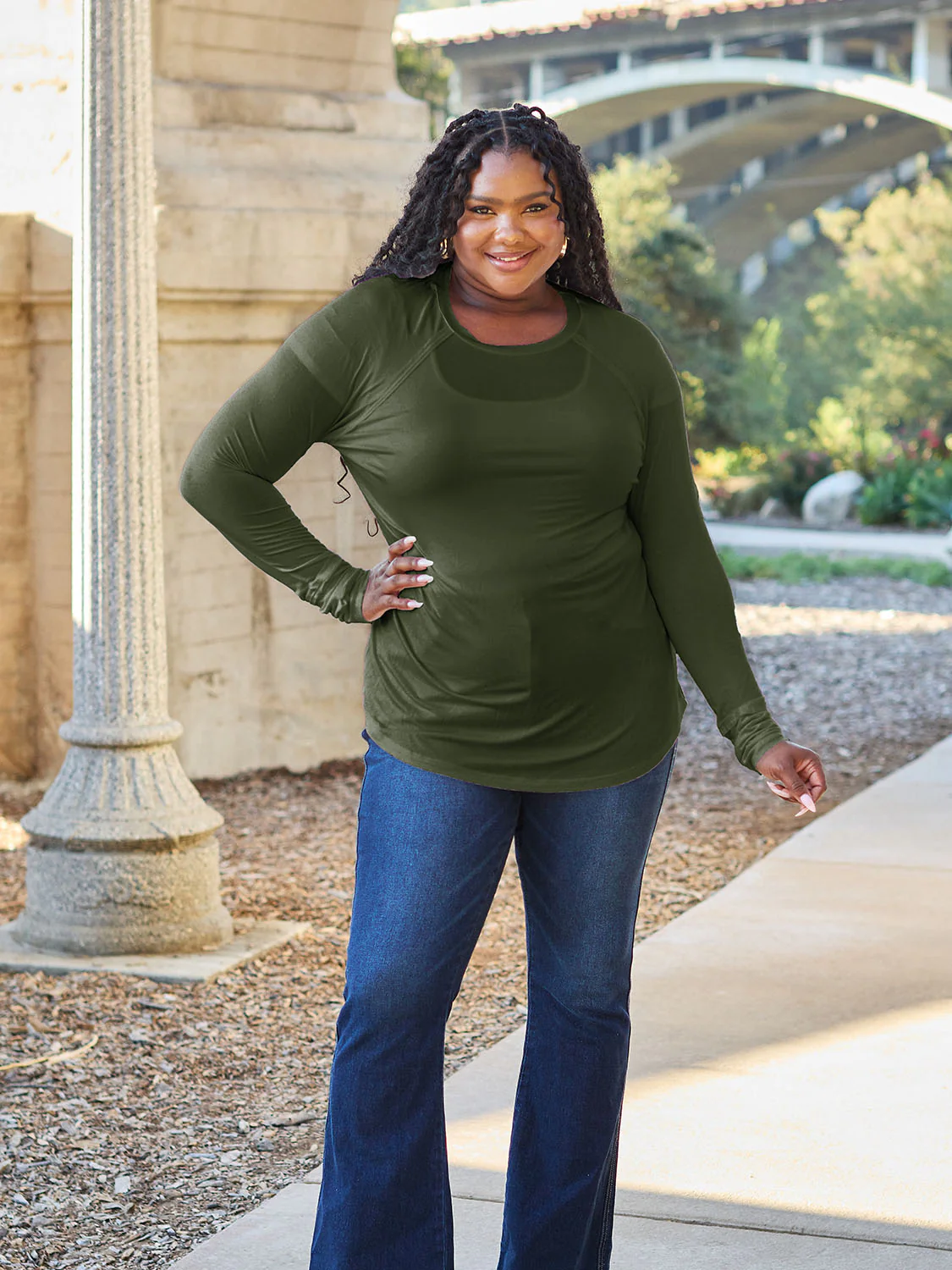 Basic Bae Full Size Round Neck Long Sleeve T-Shirt - Image 15