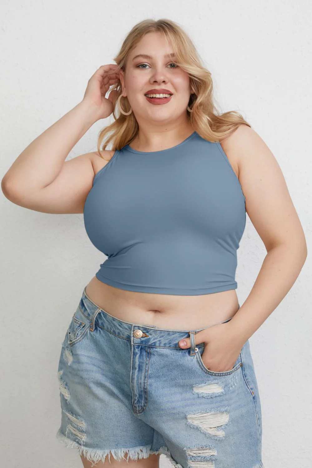 Basic Bae Full Size Round Neck Slim Tank - Image 24