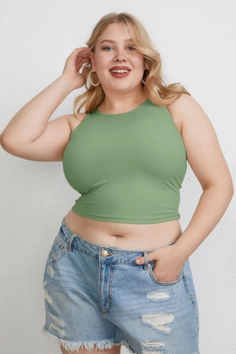 Basic Bae Full Size Round Neck Slim Tank - Image 30