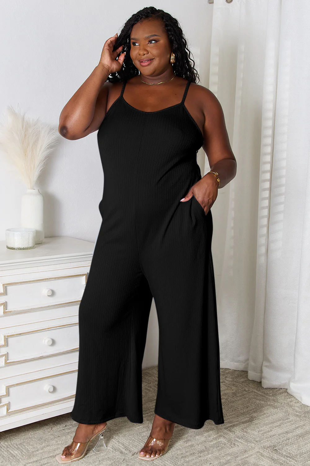 Basic Bae Full Size Spaghetti Strap V-Neck Jumpsuit - Image 12