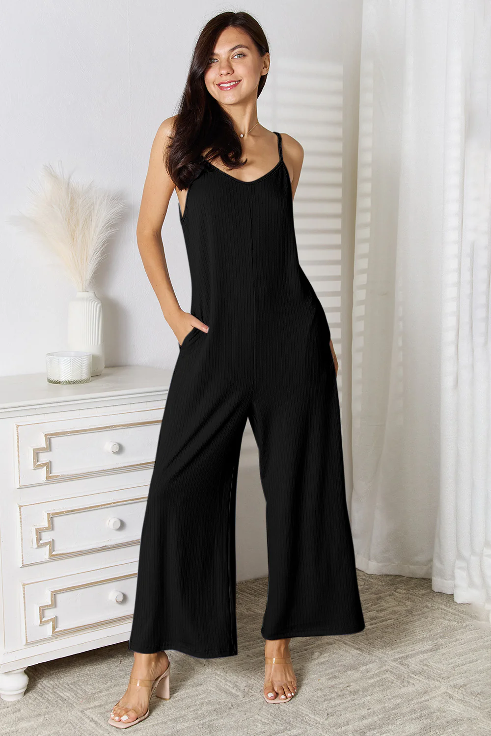 Basic Bae Full Size Spaghetti Strap V-Neck Jumpsuit - Image 14