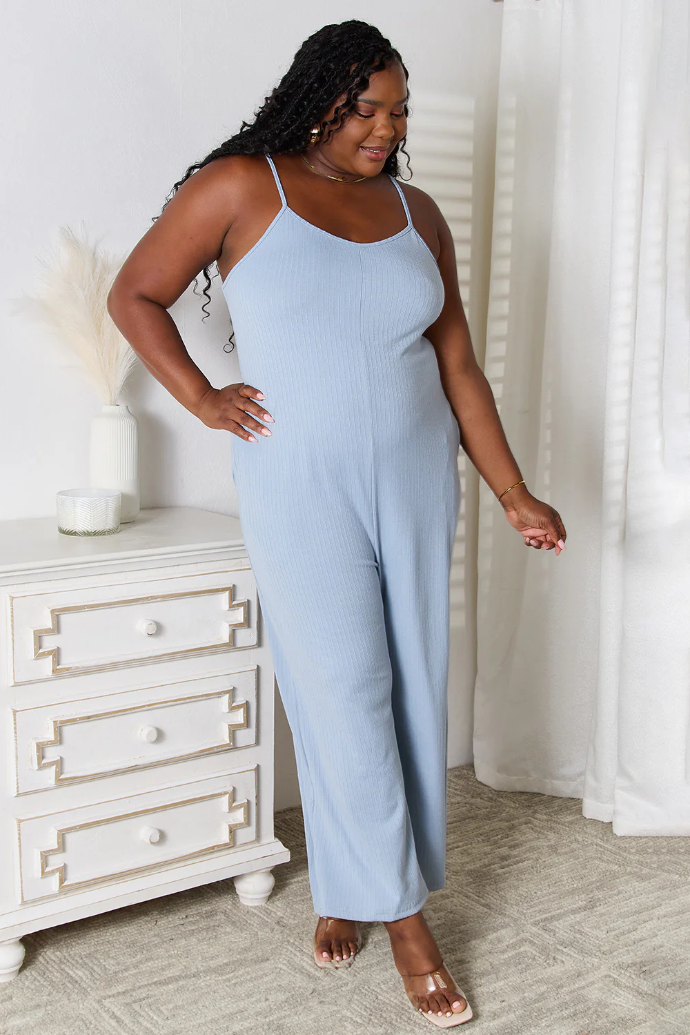 Basic Bae Full Size Spaghetti Strap V-Neck Jumpsuit - Image 4