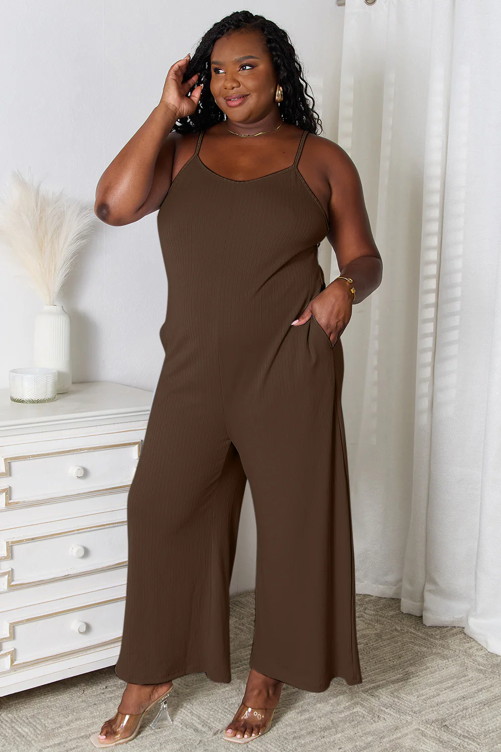 Basic Bae Full Size Spaghetti Strap V-Neck Jumpsuit - Image 8