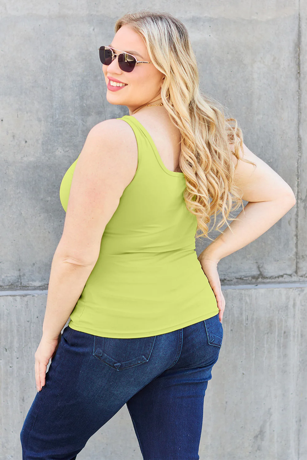 Basic Bae Full Size Square Neck Wide Strap Tank - Image 24