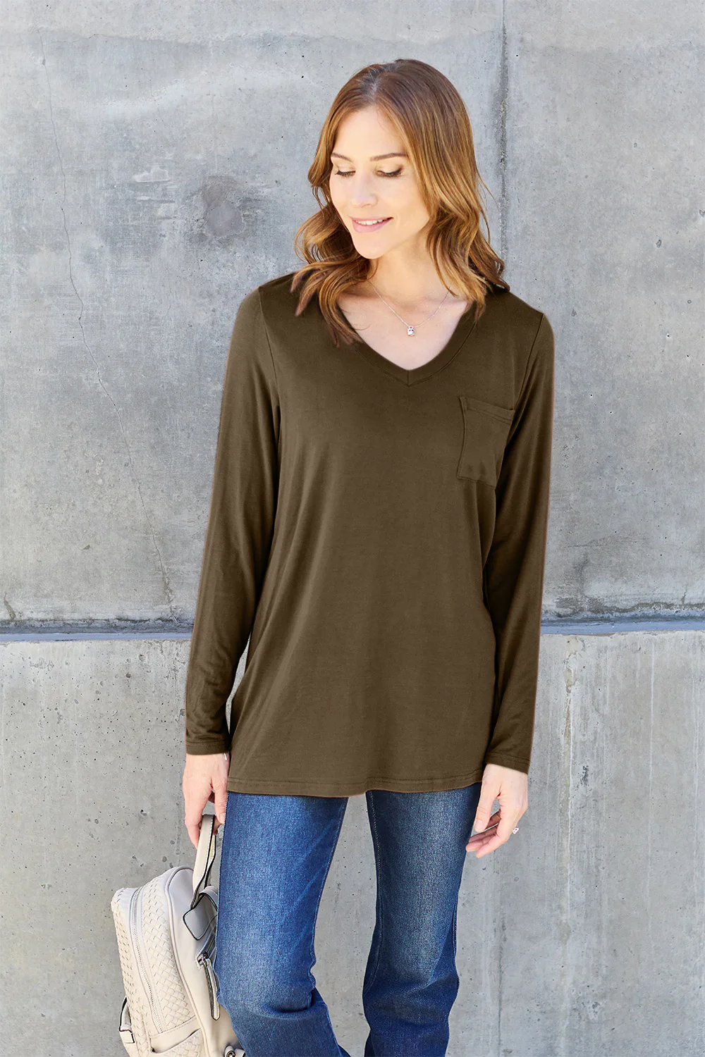 Basic Bae Full Size V-Neck Long Sleeve Top - Image 3