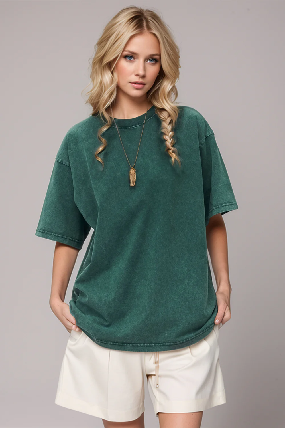 Basic Bae Round Neck Half Sleeve T-Shirt - Image 7