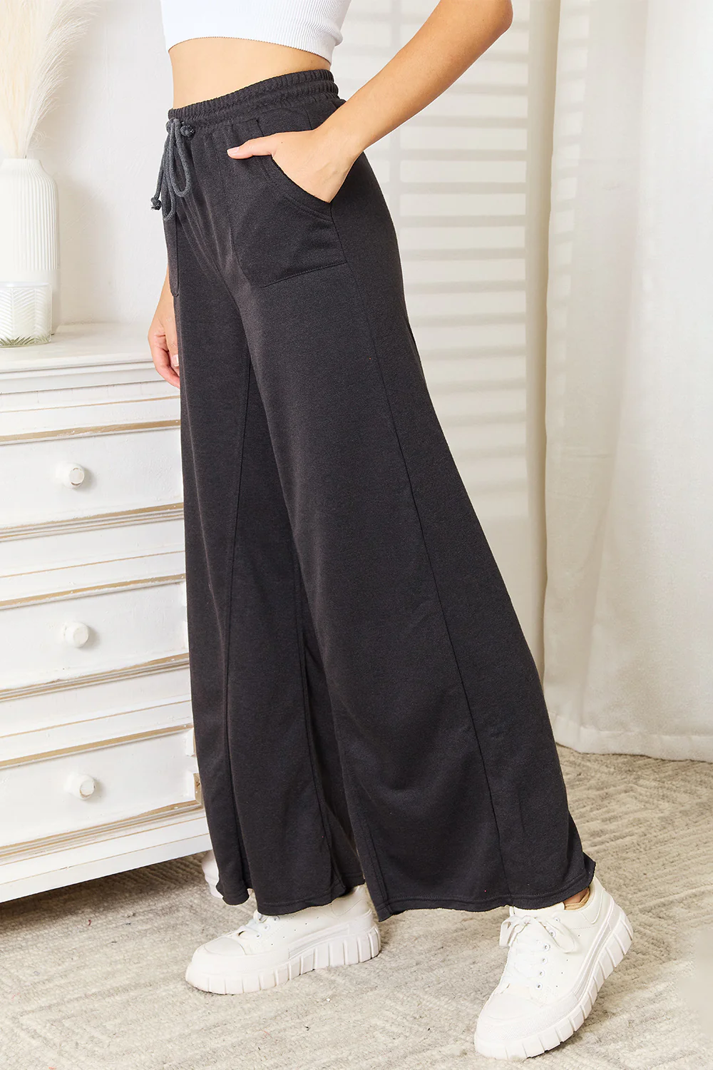 Basic Bae Wide Leg Pocketed Pants - Image 3