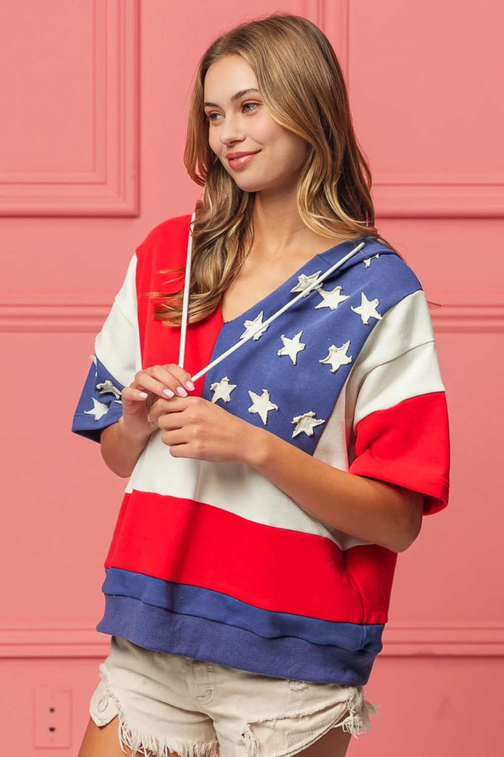 BiBi American Flag Theme Hoodie - Image 3