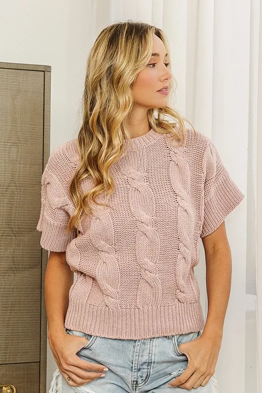 BiBi Cable Knit Textured Sweater Top - Image 2