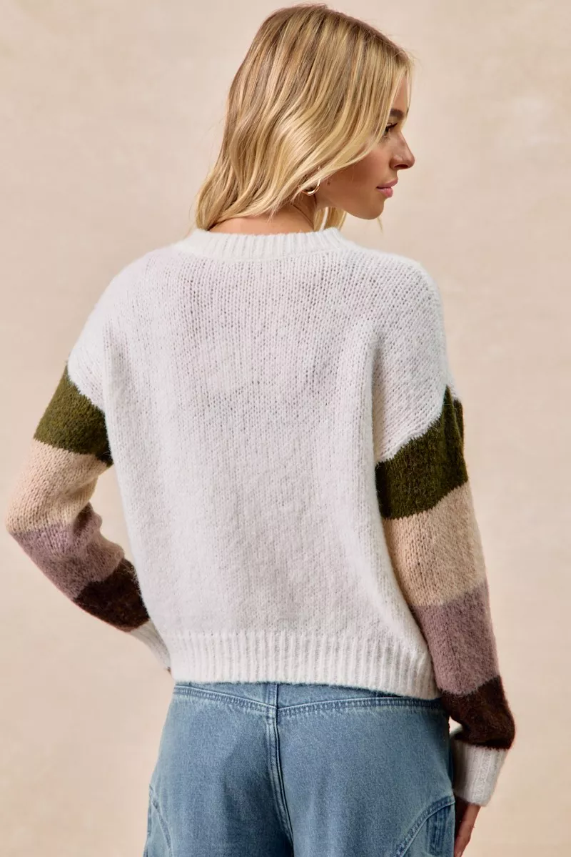 BiBi Flower Color Block Sweater - Image 2