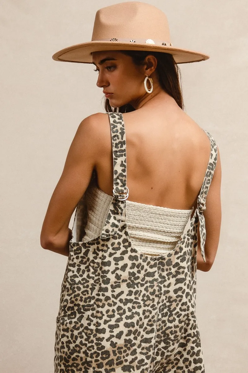 BiBi Leopard Print Adjustable Strap U Neck Jumpsuit - Image 8