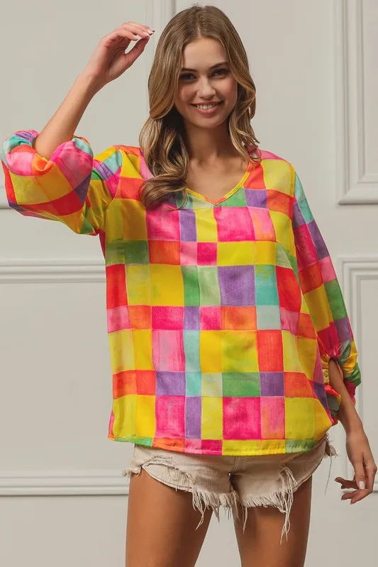 BiBi Multi Block Bubble Pop Ballon Top - Image 14