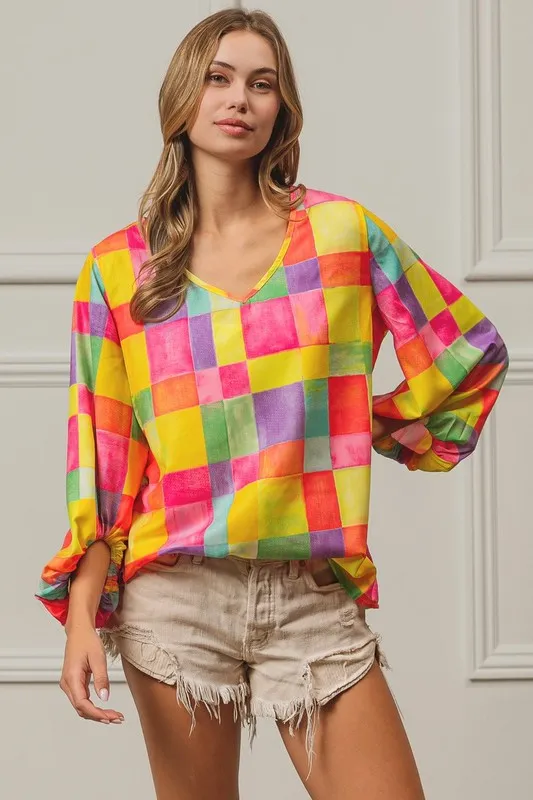 BiBi Multi Block Bubble Pop Ballon Top - Image 16