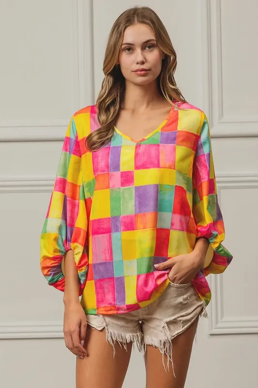 BiBi Multi Block Bubble Pop Ballon Top - Image 17