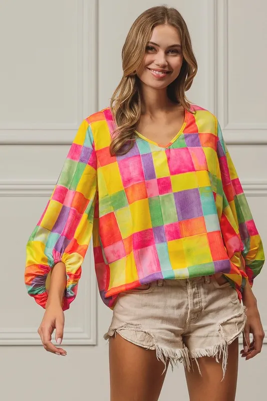 BiBi Multi Block Bubble Pop Ballon Top - Image 18