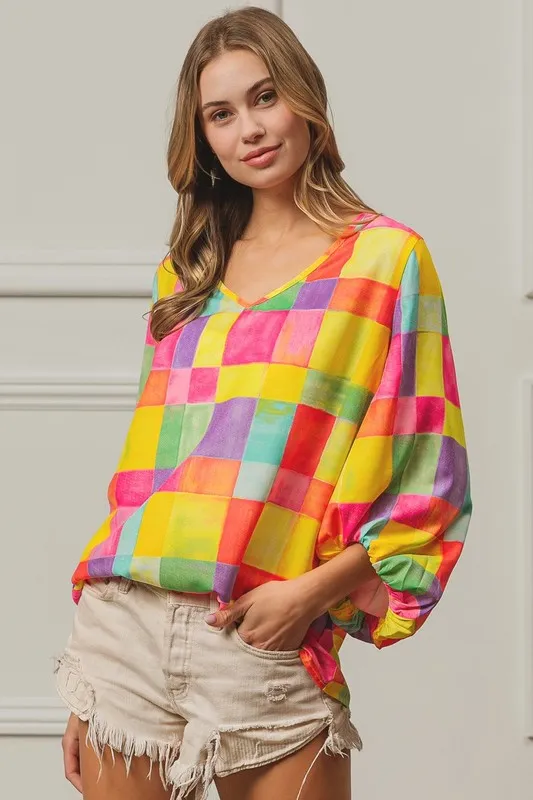 BiBi Multi Block Bubble Pop Ballon Top - Image 2