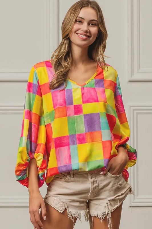 BiBi Multi Block Bubble Pop Ballon Top - Image 6
