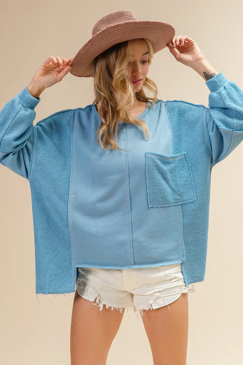 BiBi Oversized Pocket Front Sweatshirt - Image 3