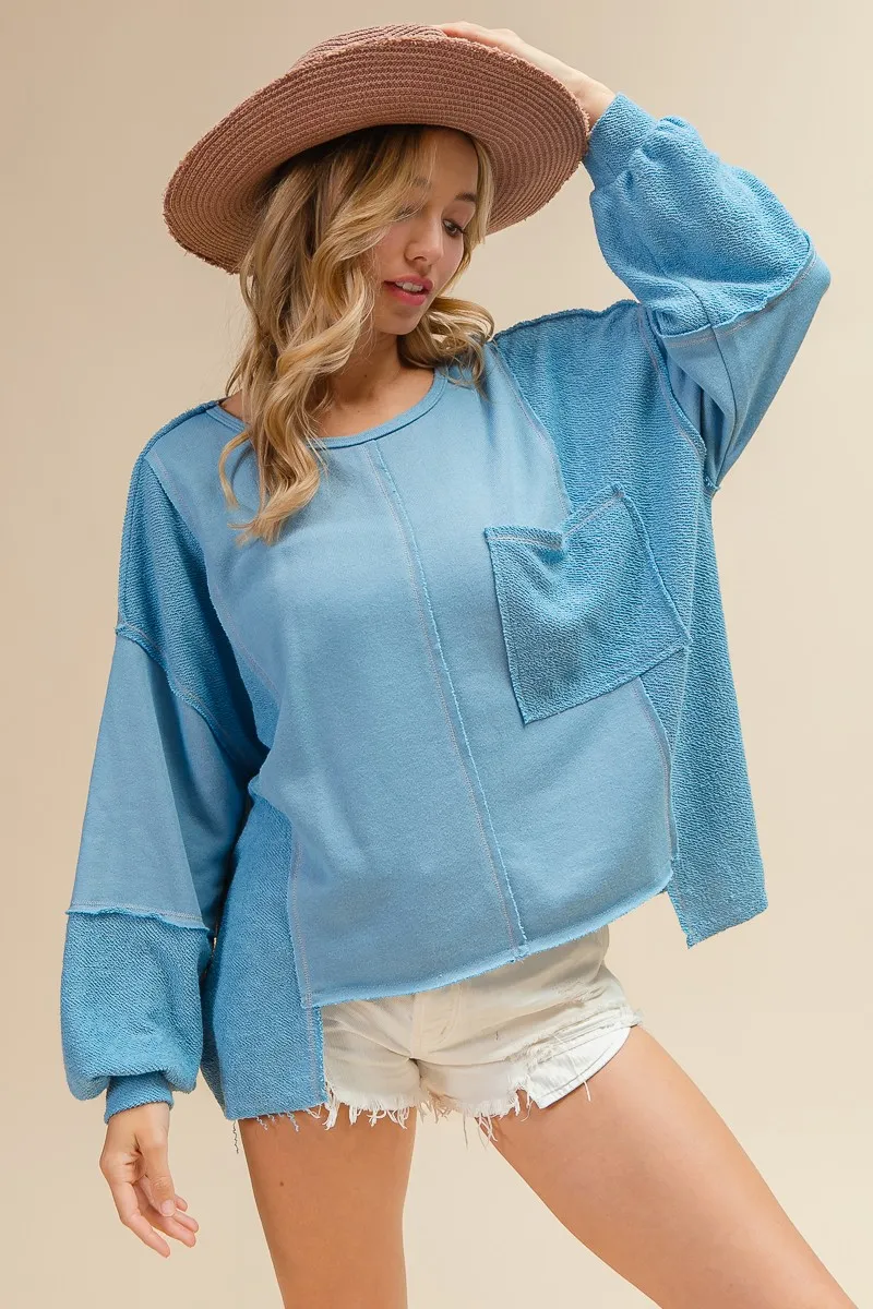 BiBi Oversized Pocket Front Sweatshirt - Image 4