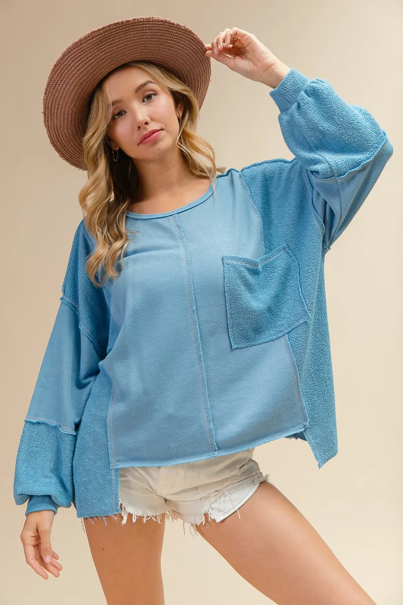 BiBi Oversized Pocket Front Sweatshirt - Image 9