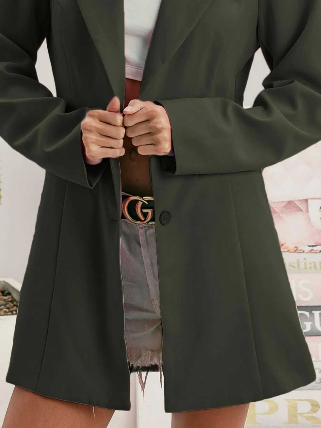 BiBi Single Breasted Peaked Lapel Blazer - Image 3