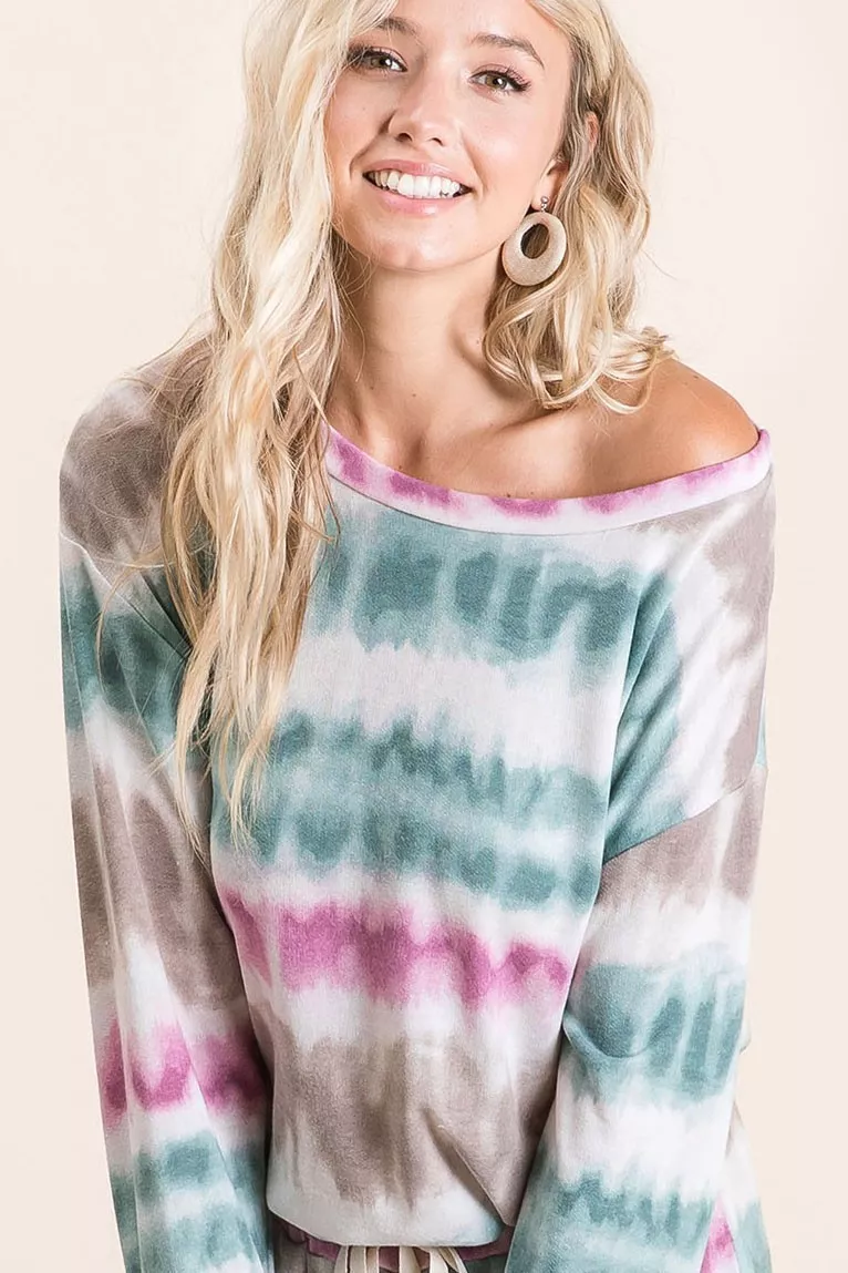 BiBi Tie Dye Print Terry Sweatshirt - Image 6