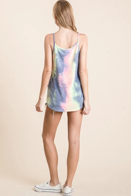 BiBi Tie Dye Terry Camisole with Caged Neck - Image 9