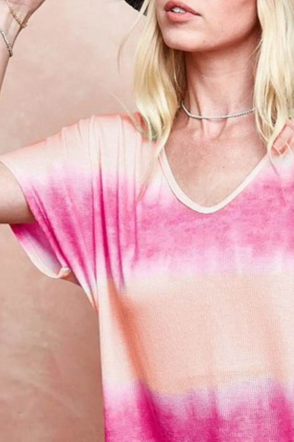 BiBi Tiedye Printed Hacci Knit Top - Image 2