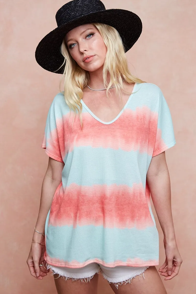 BiBi Tiedye Printed Hacci Knit Top - Image 11