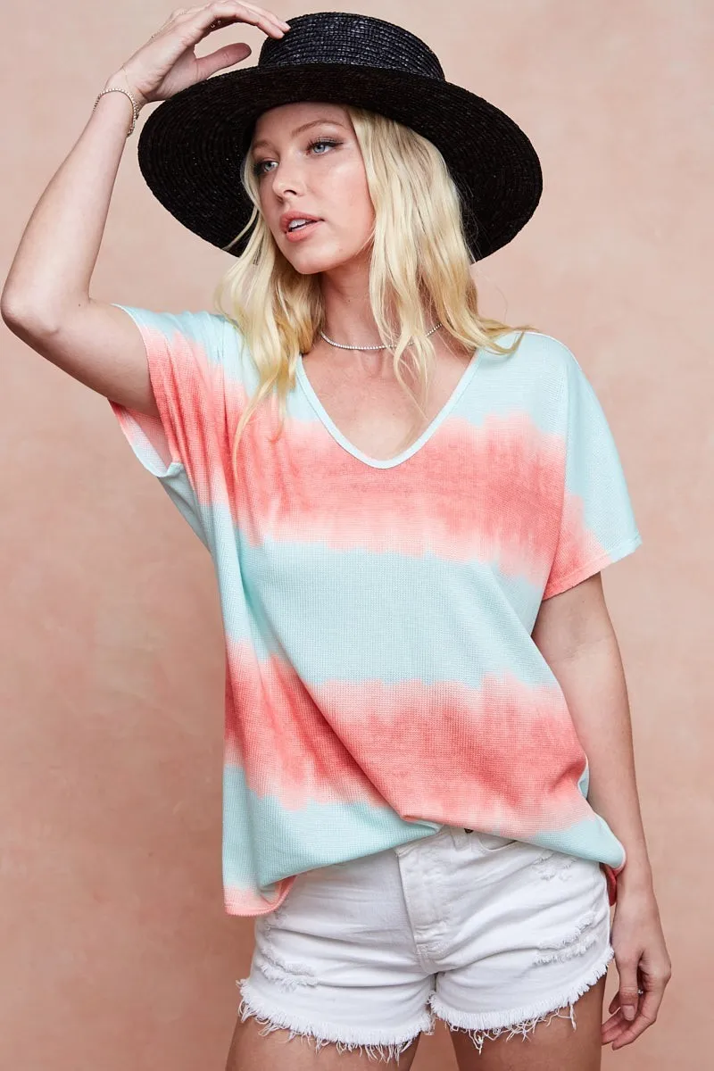 BiBi Tiedye Printed Hacci Knit Top - Image 12