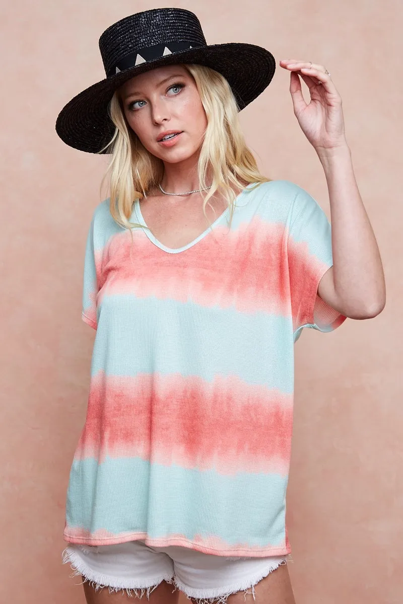 BiBi Tiedye Printed Hacci Knit Top - Image 13