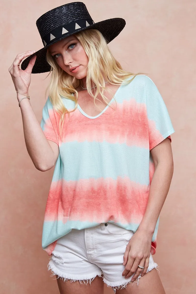 BiBi Tiedye Printed Hacci Knit Top - Image 15