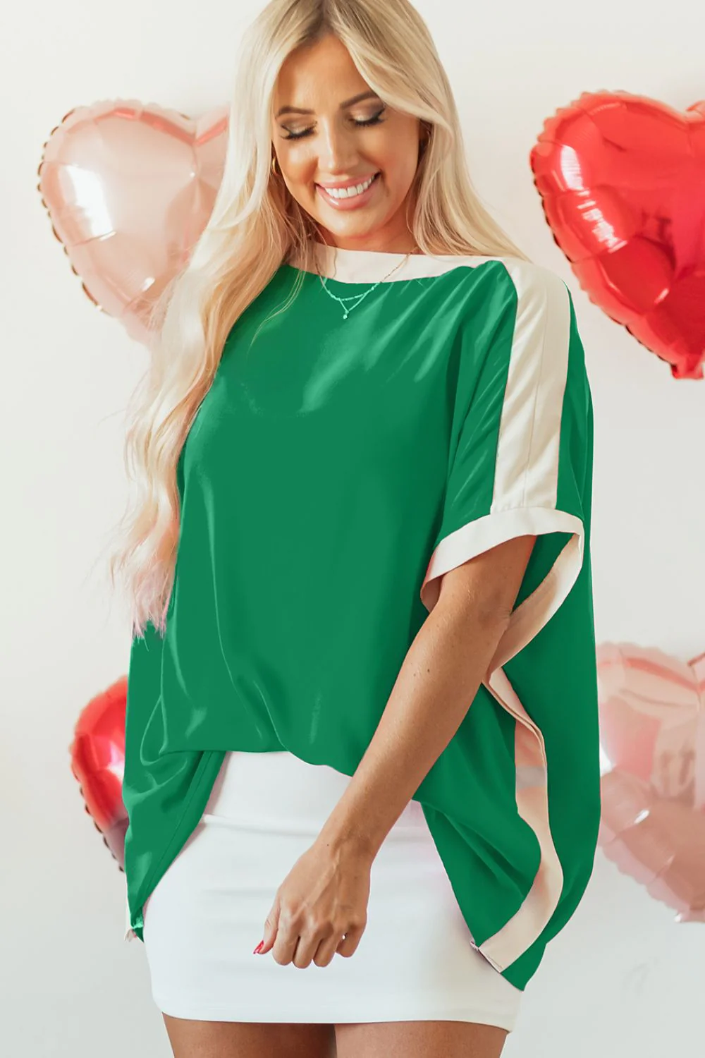 Boat Neck Half Sleeve Blouse - Image 14