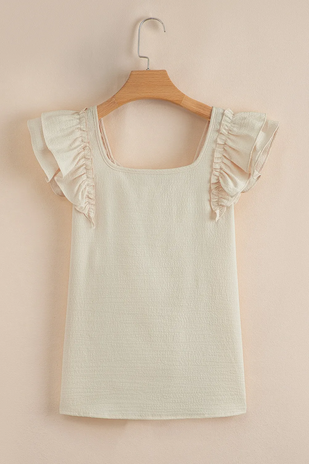 Bow Back Ruffled Cap Sleeve Blouse - Image 7