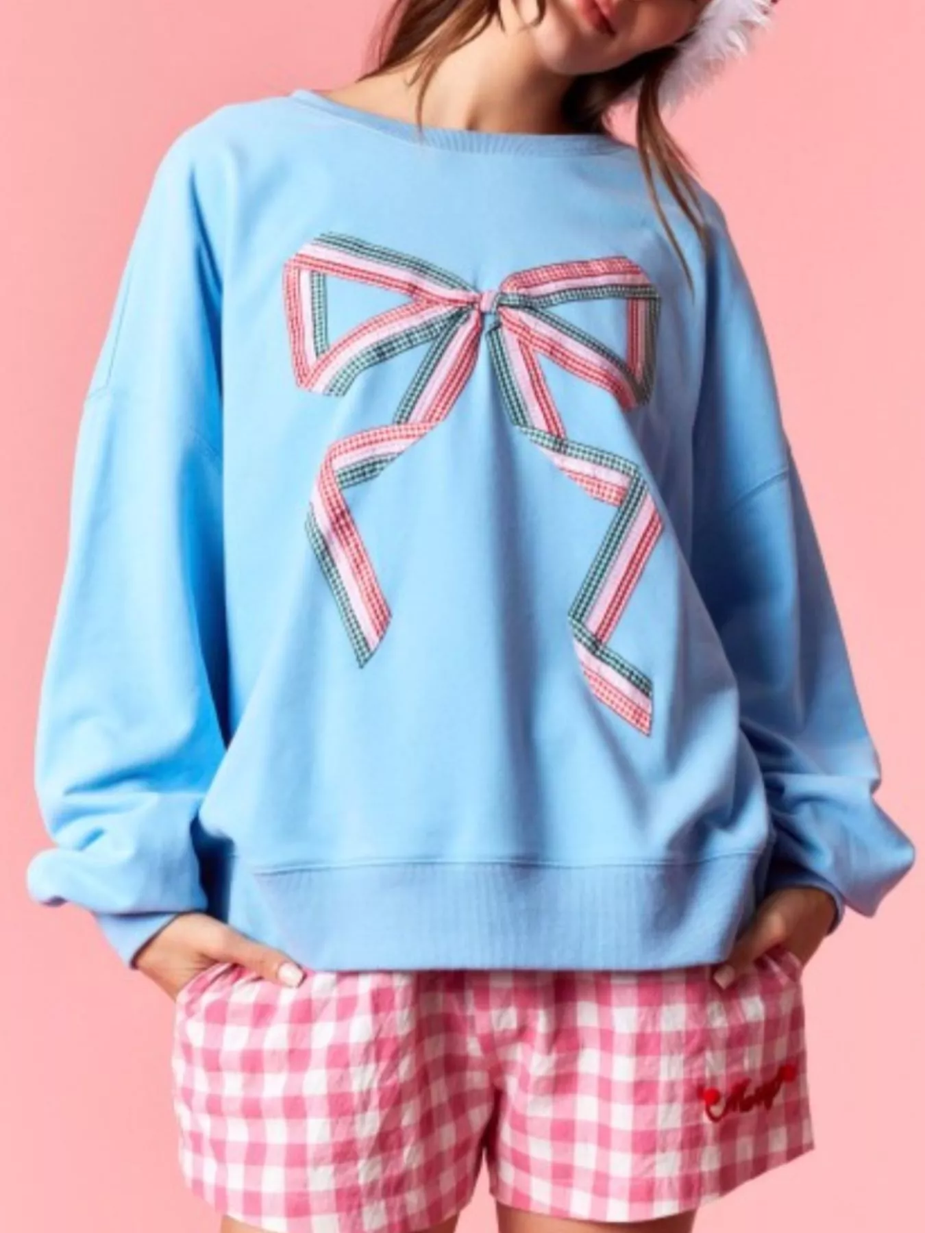 Bow Crew Neck Sweatshirt - Image 12