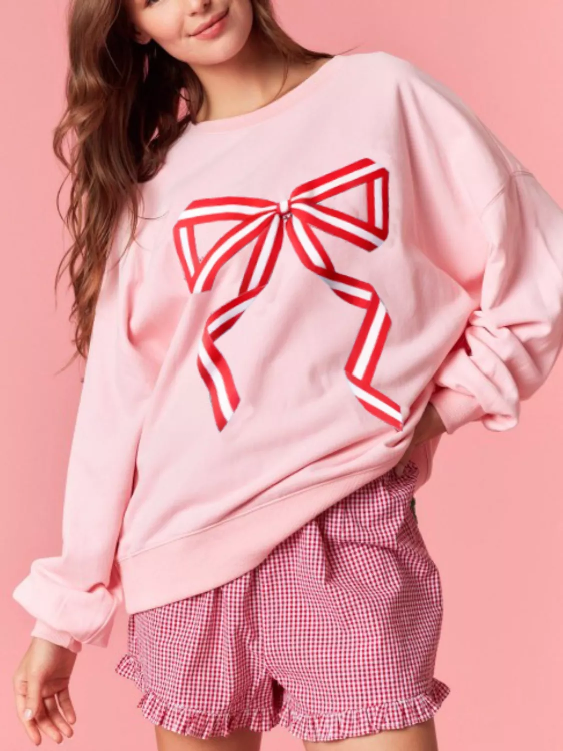 Bow Crew Neck Sweatshirt - Image 28