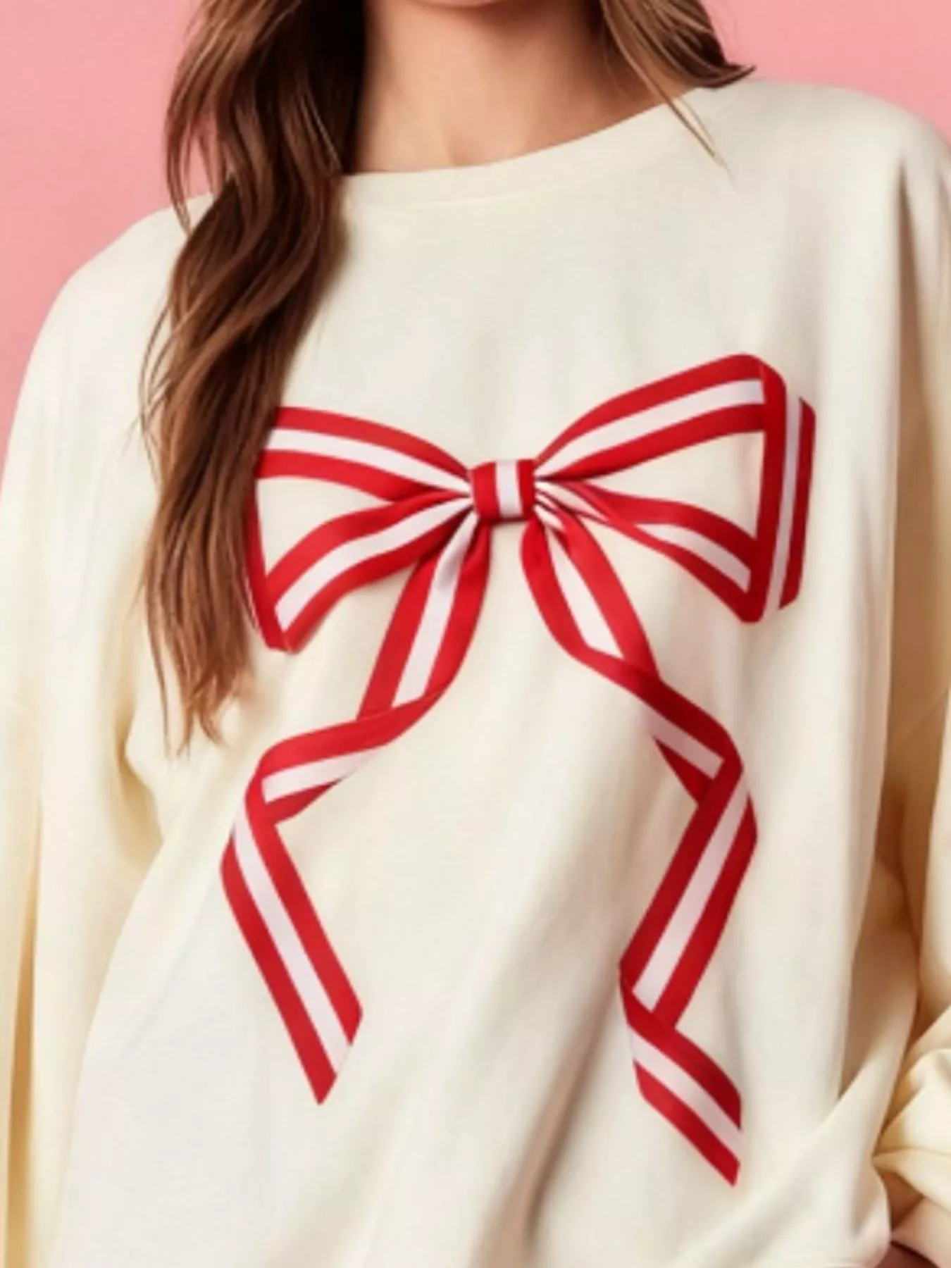 Bow Crew Neck Sweatshirt - Image 32