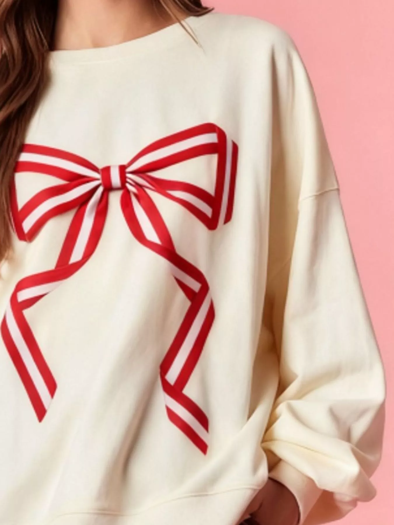 Bow Crew Neck Sweatshirt - Image 33