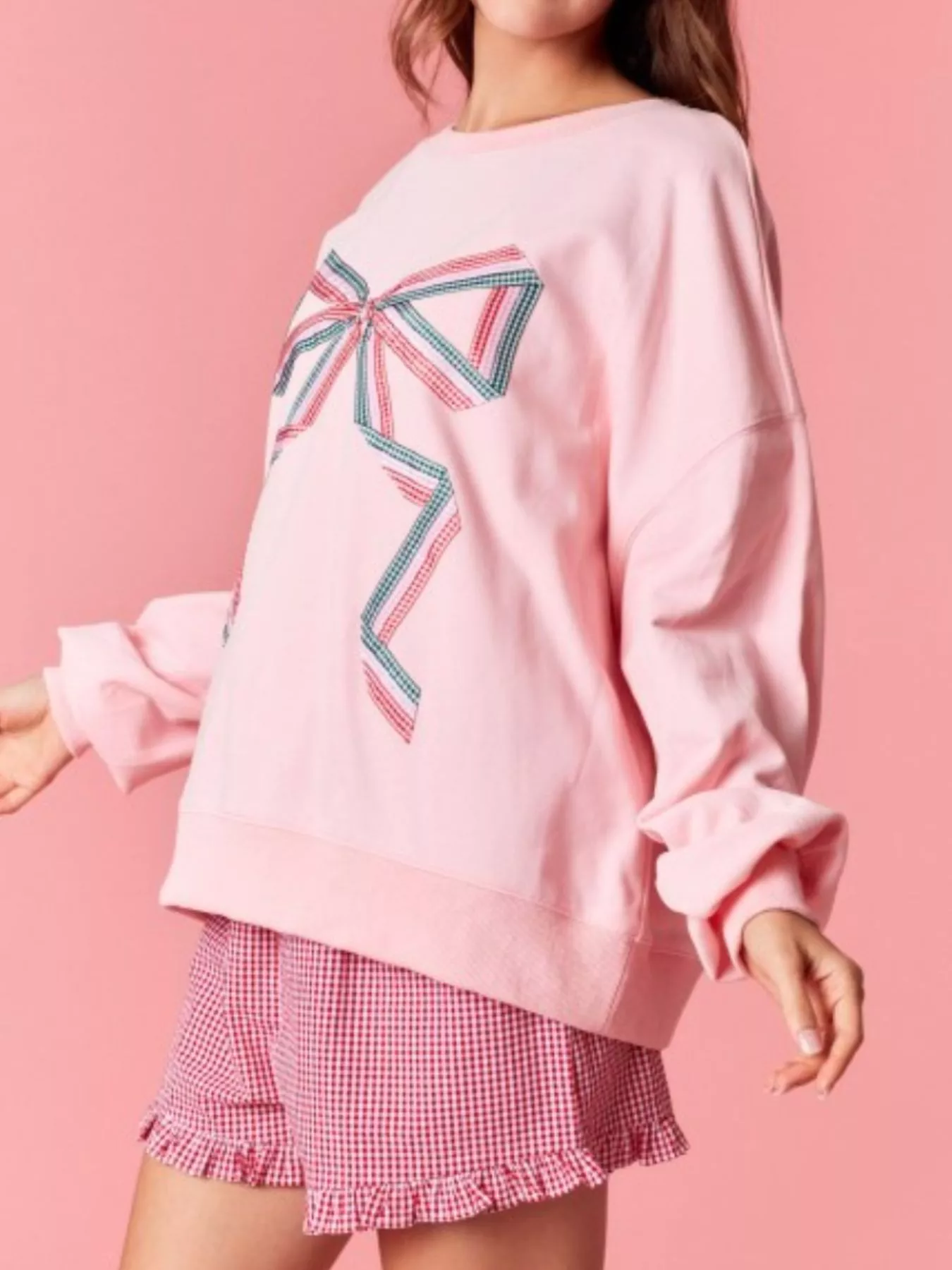 Bow Crew Neck Sweatshirt - Image 4