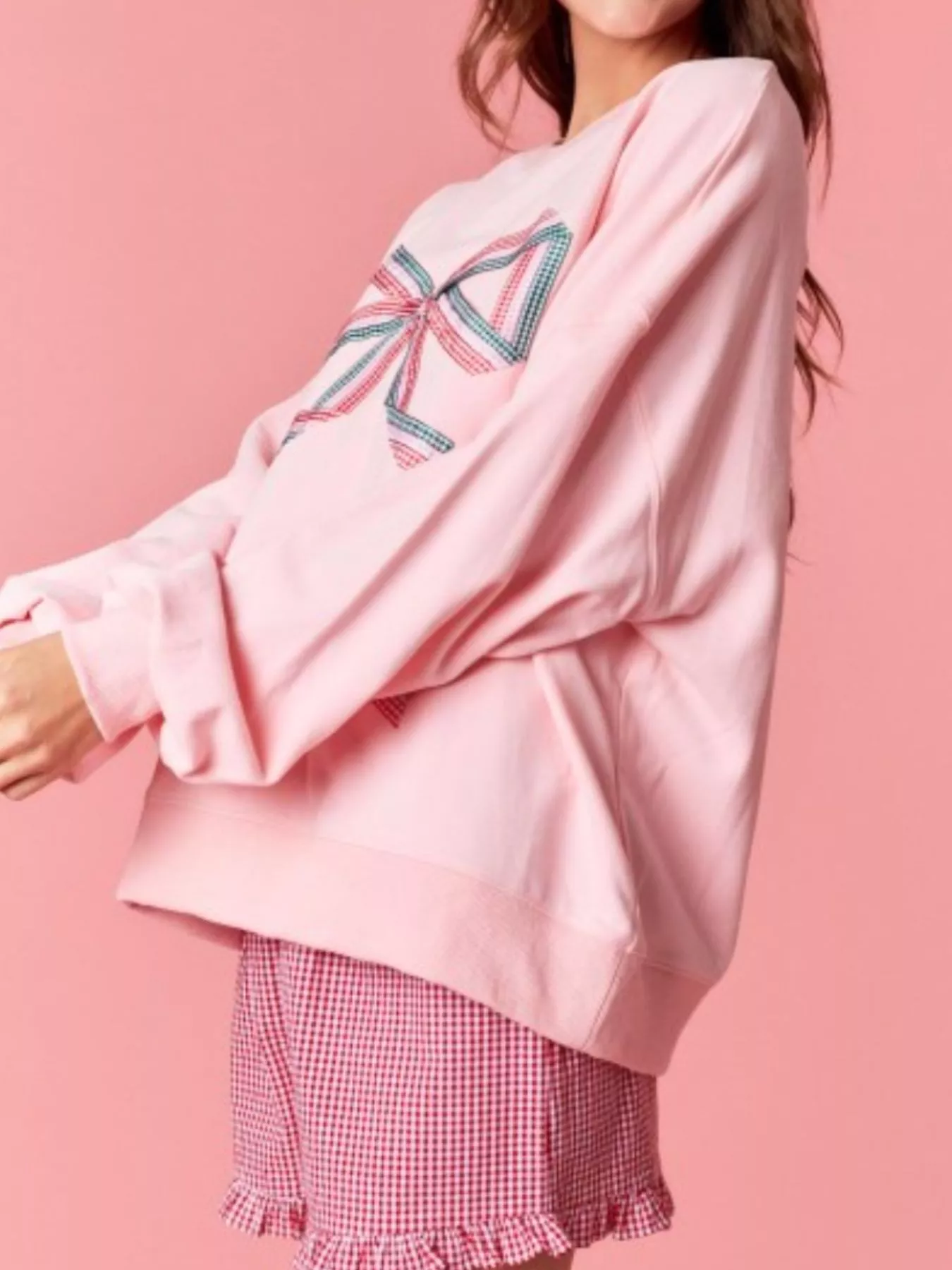 Bow Crew Neck Sweatshirt - Image 5