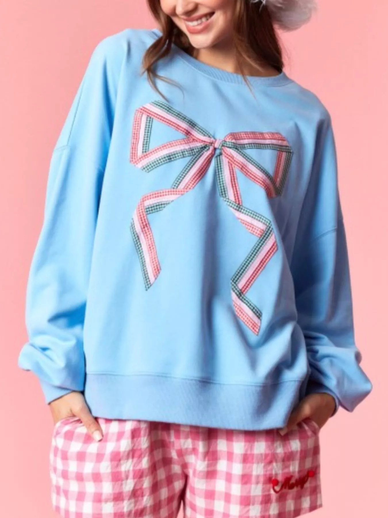 Bow Crew Neck Sweatshirt - Image 7