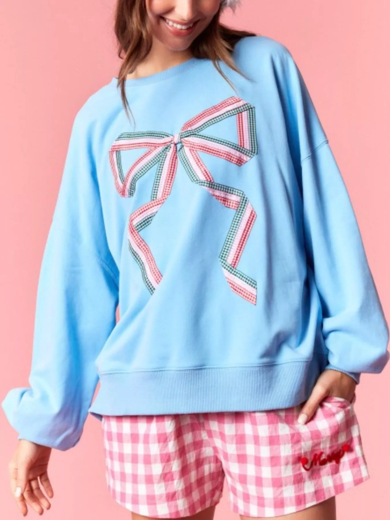 Bow Crew Neck Sweatshirt - Image 8