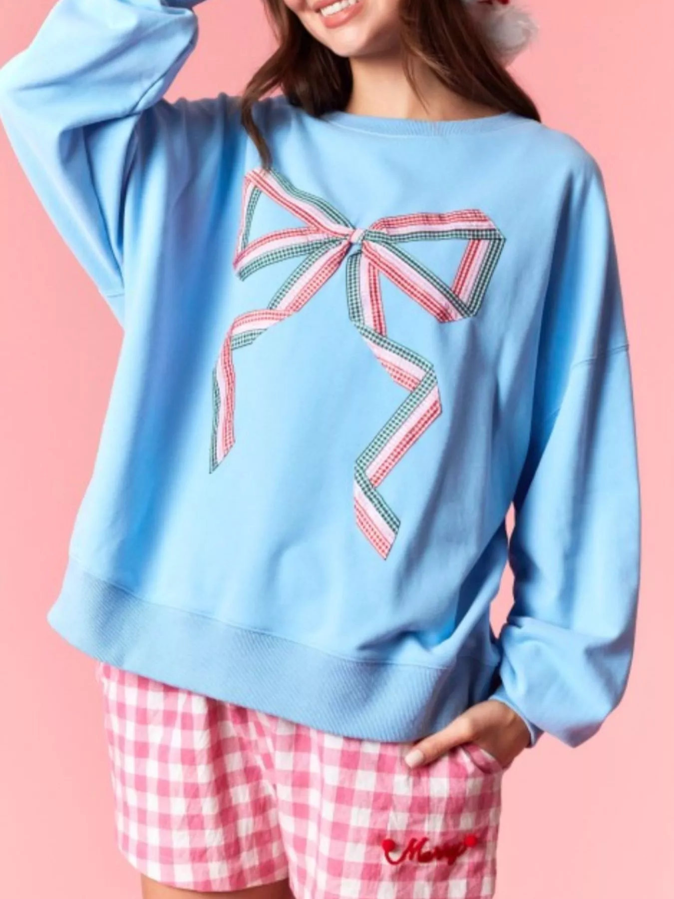 Bow Crew Neck Sweatshirt - Image 9