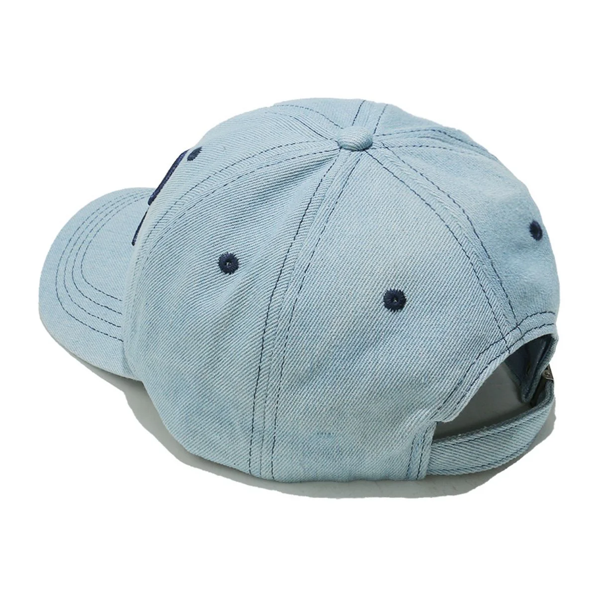 Bow Embroidered Denim Baseball Cap - Image 3