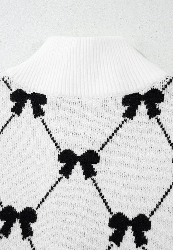 Bow Half Zip Sweater Vest - Image 10